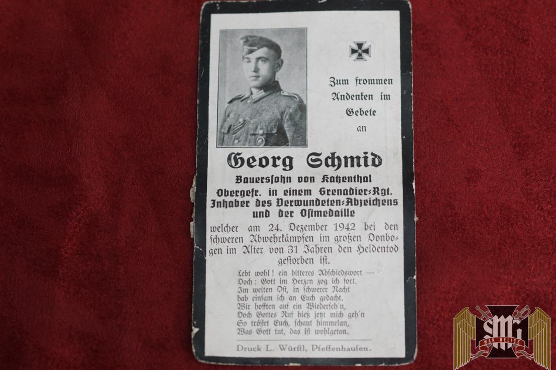Death Card for KIA in Donbas region (Ukraine)