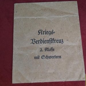 War Merit Cross With Swords issue packet by Biedermann & Co RARE