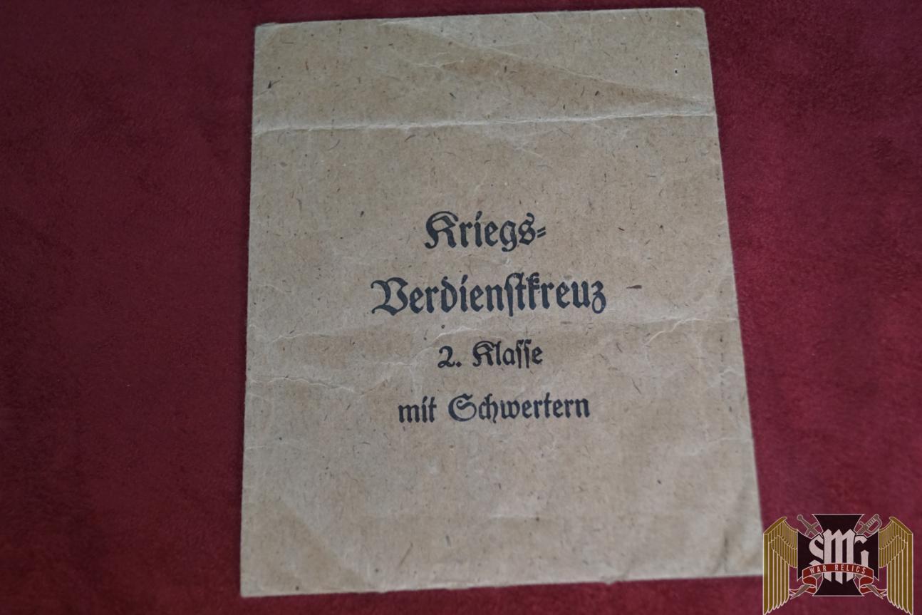 War Merit Cross With Swords issue packet by Biedermann & Co RARE