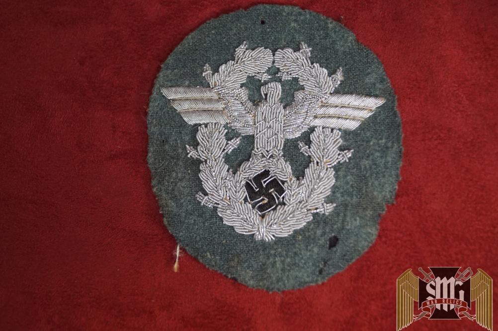 Nazi Police Officer Sleeve patch in bullion