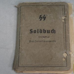 SS Soldbuch for Oberscharfuhrer Karl Hembach Hunyadi 25th Waffen Grenadiers