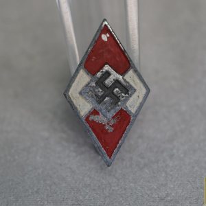 Later period zinc HJ member badge