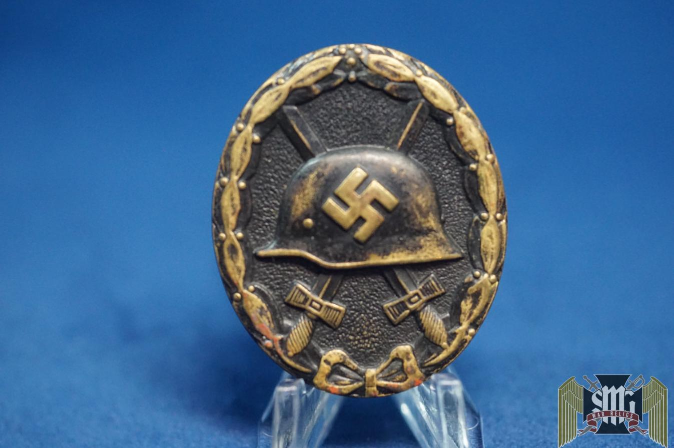 1939 Black wound badge in Tombak