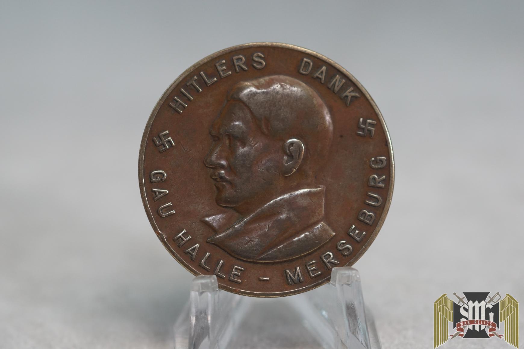 Hitlers Dank gau halle Merseburg medal