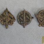 Police donation badge set in gold