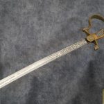 Interwar German Police lions head sword w/25 year service dedication blade