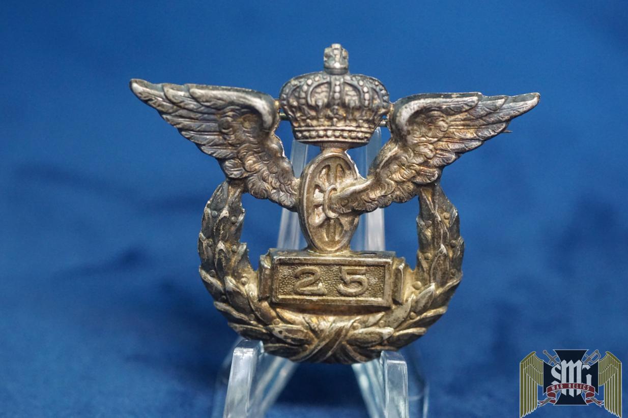 Silver proofed 25 year railway badge