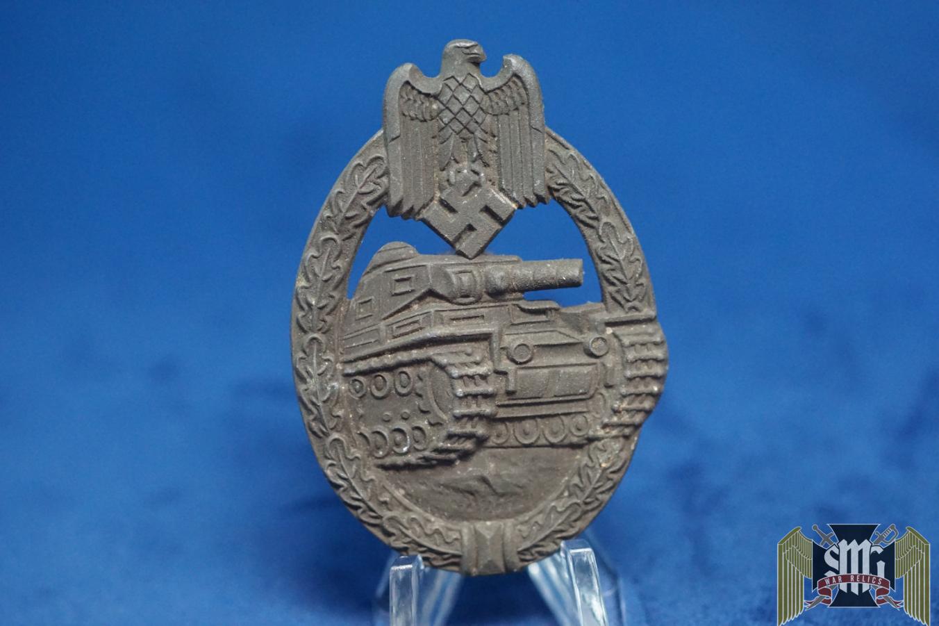 Panzer Assault badge in bronze by Rudolf Souval