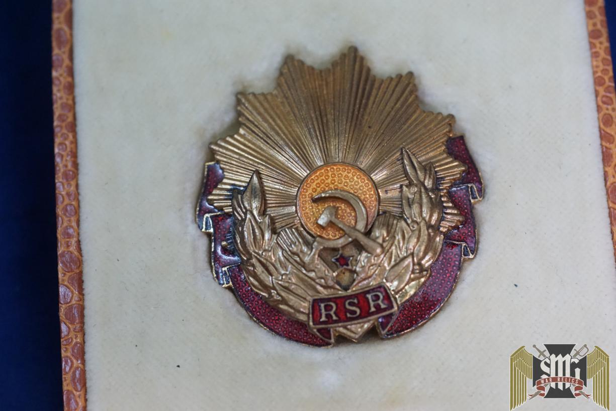 Cased Romanian Order of Labor 3rd class