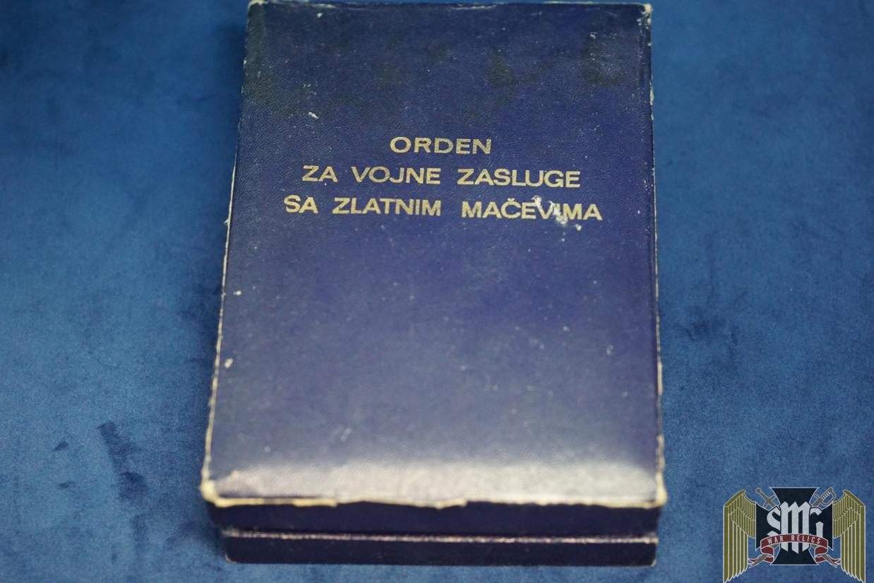 Yugoslavia Order of Military Merit 2nd class. Cased with award document 1953 dated