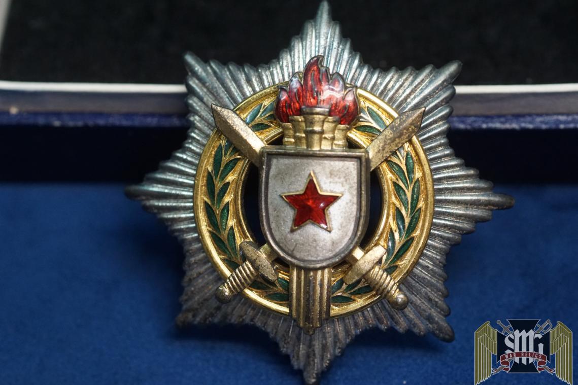 Yugoslavia Order of Military Merit 2nd class. Cased with award document 1953 dated