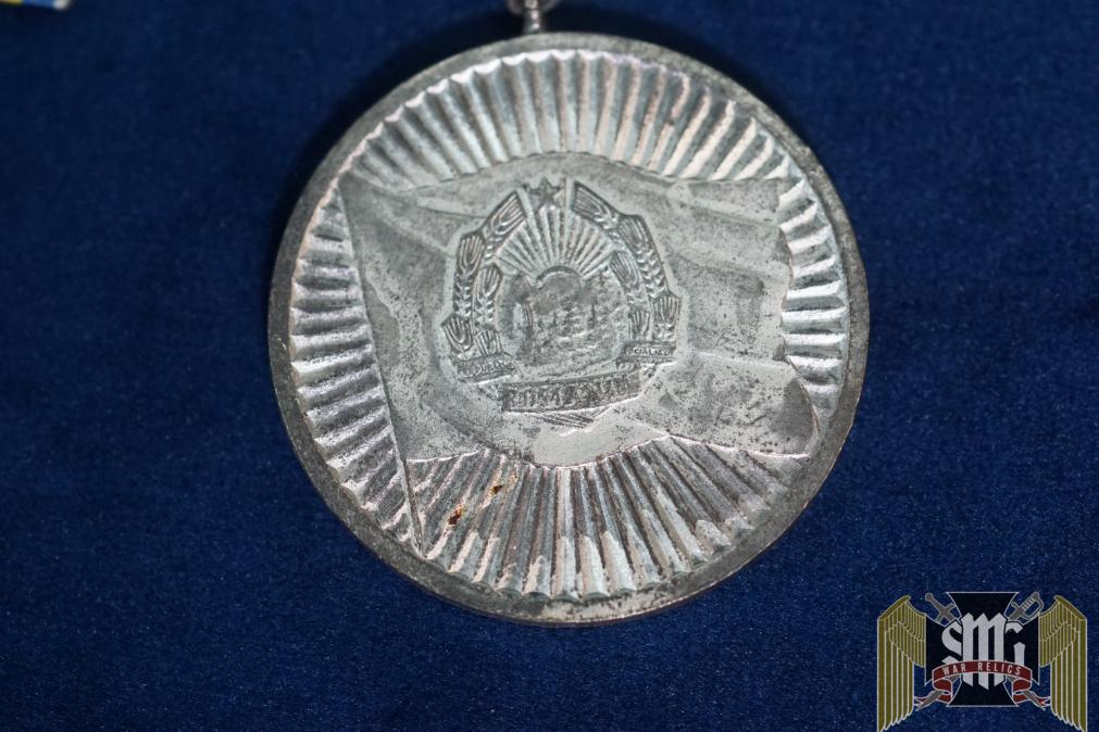 Romanian 25 yr Anniversary of the Republic Medal and ribbon bar