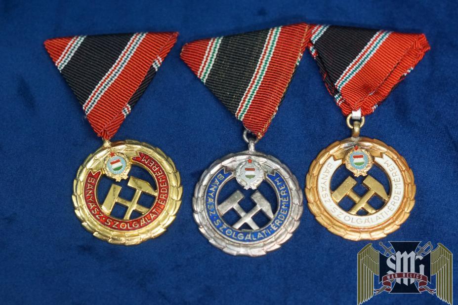 Hungarian Coal Miners Medal set 3pc