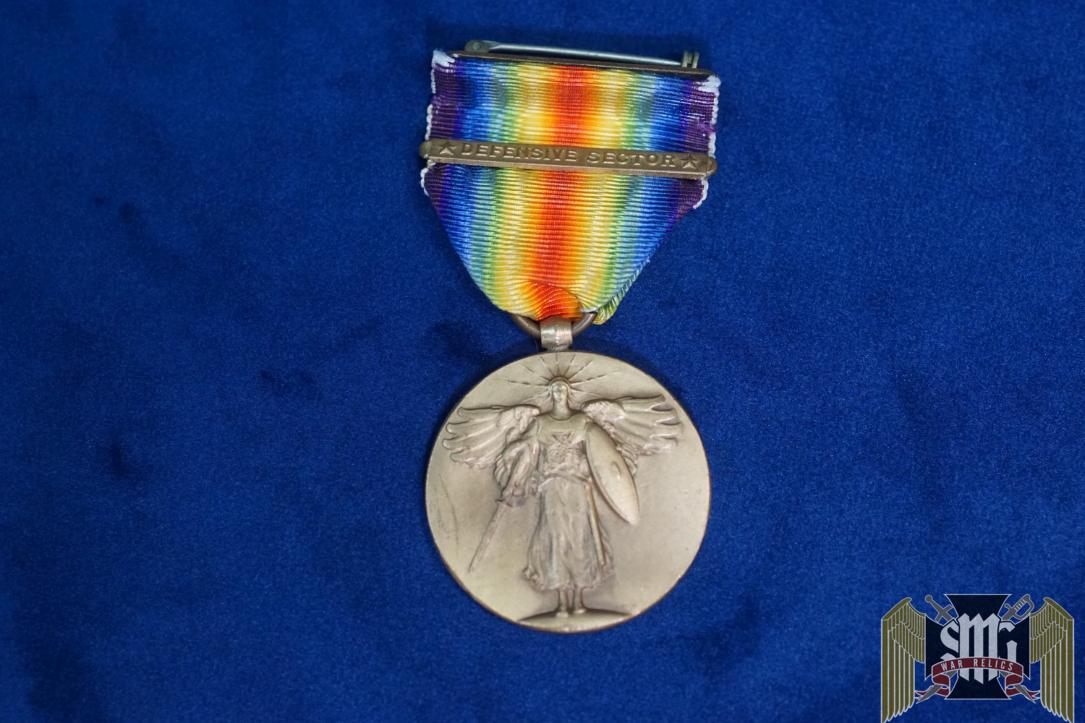 WW1 US Victory Medal w/ defense sector bar