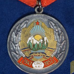 Romanian 5th Anniversary Medal 1952