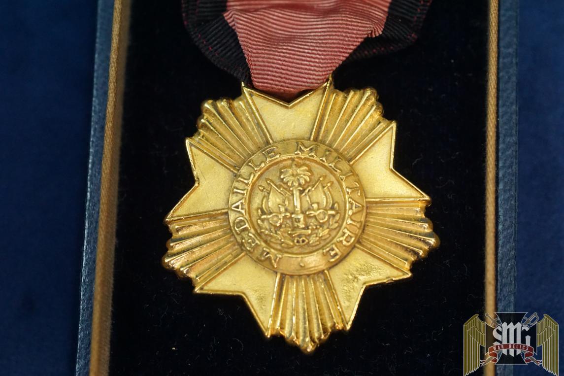 Haitian Military Medal cased