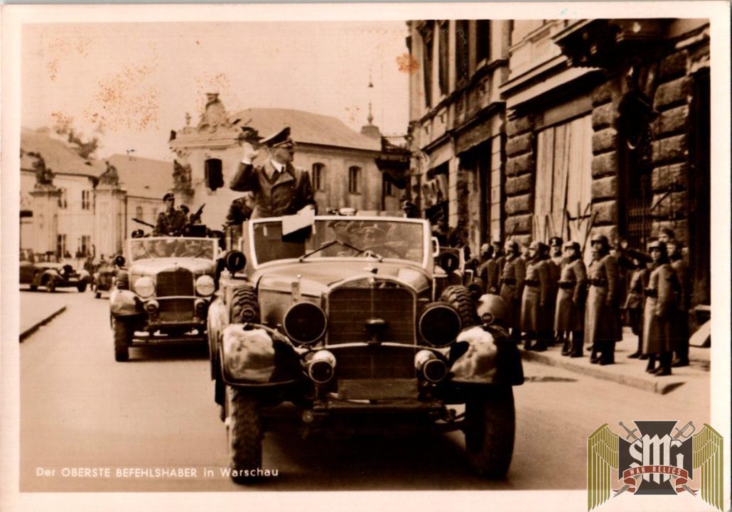 3rd Reich Germany Hitler Poland Invasion Post card