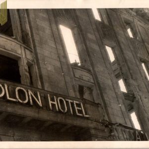 Bombed out Adlon Hotel photo "Russian sector" on the back.