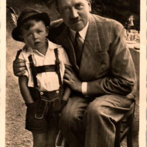 Hitler Poses with Boy Der Fuhrer am Hintersee bei Berchtesgaden