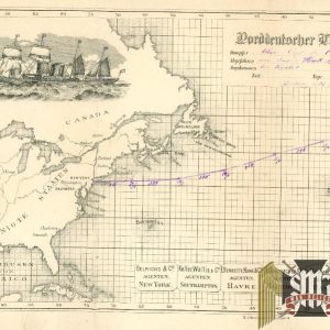 Imperial Era German sea voyage chart/map
