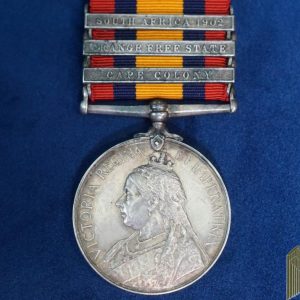 South Africa Boer War Medal with 3 bars