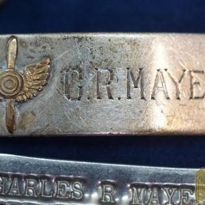 Sterling ID Bracelet and dog tag for Airman Charles R. Mayes