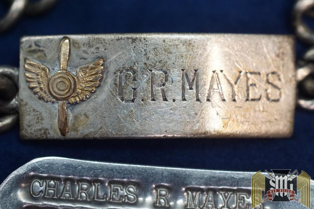 Sterling ID Bracelet and dog tag for Airman Charles R. Mayes