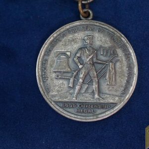 Sons of The American Revolution Good Citizen medal Dated and Named