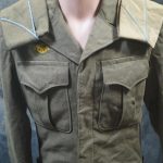 US Ike jacket with visor and two overseas caps