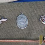 2 US overseas caps with mixed medals lot