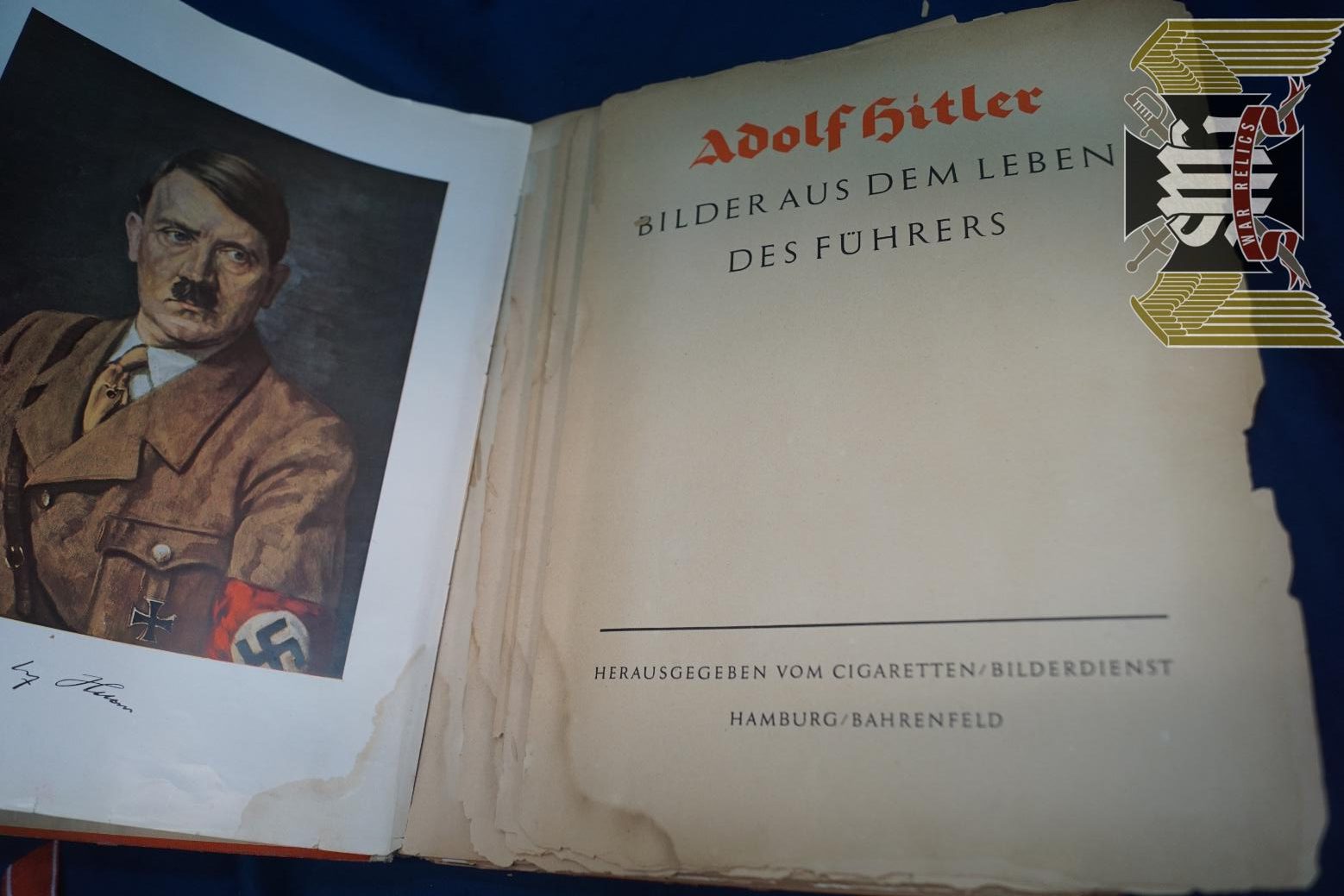 Adolf Hitler Cigarette book Damaged