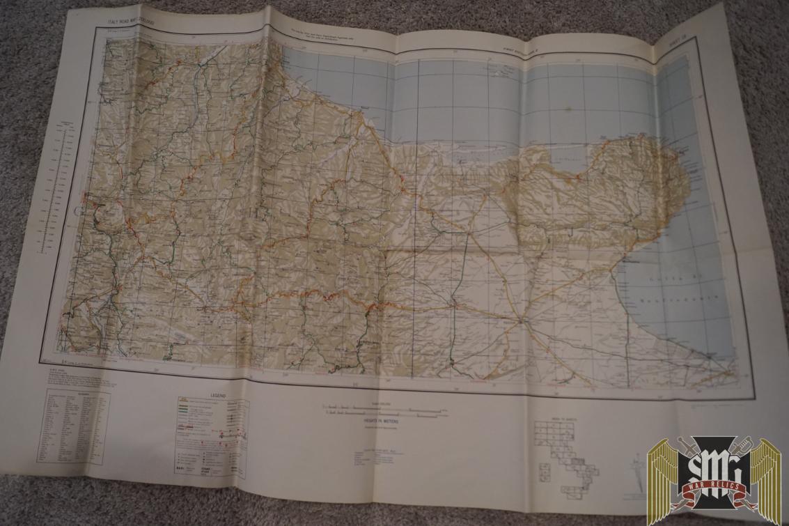 Map of Italy Sheet 18 From Charles R. Mayes B-24 Navigator
