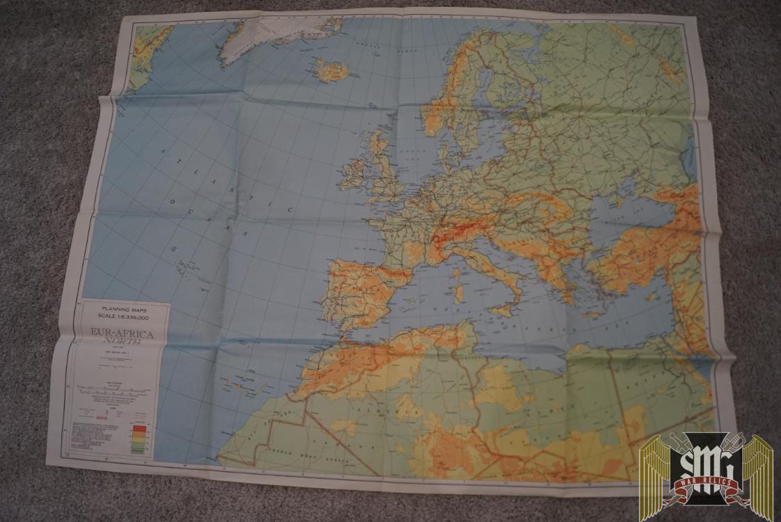 Map of Europe & N. Africa From Charles R. Mayes B-24 Navigator