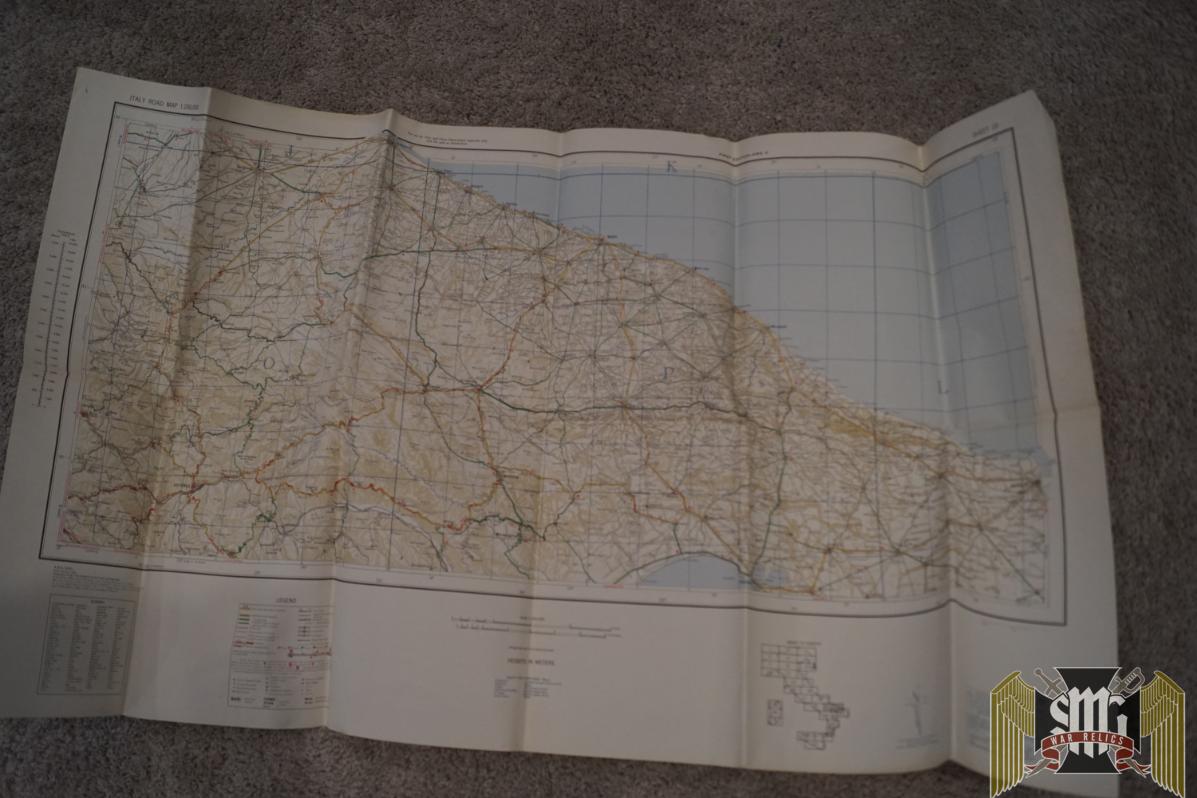Map of Italy Sheet 20 From Charles R. Mayes B-24 Navigator