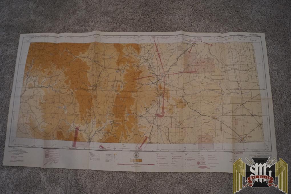 Map of Trinadad (Colorado) From Charles R. Mayes B-24 Navigator