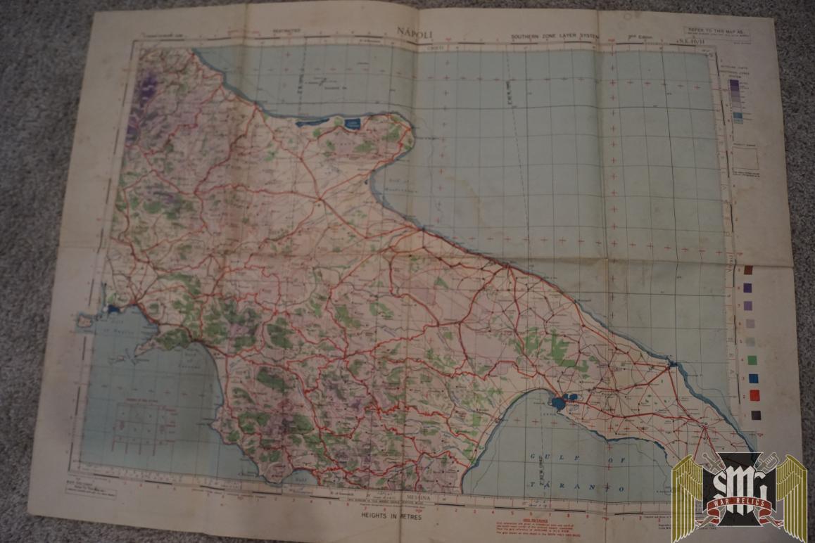 Map of Napoli From Charles R. Mayes B-24 Navigator