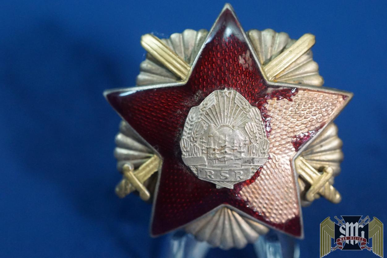 Romanian Order of Defense 2nd Class Damaged