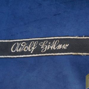 Leibstandarte SS Adolf Hitler ‘BeVo’ flatwire officer cufftitle
