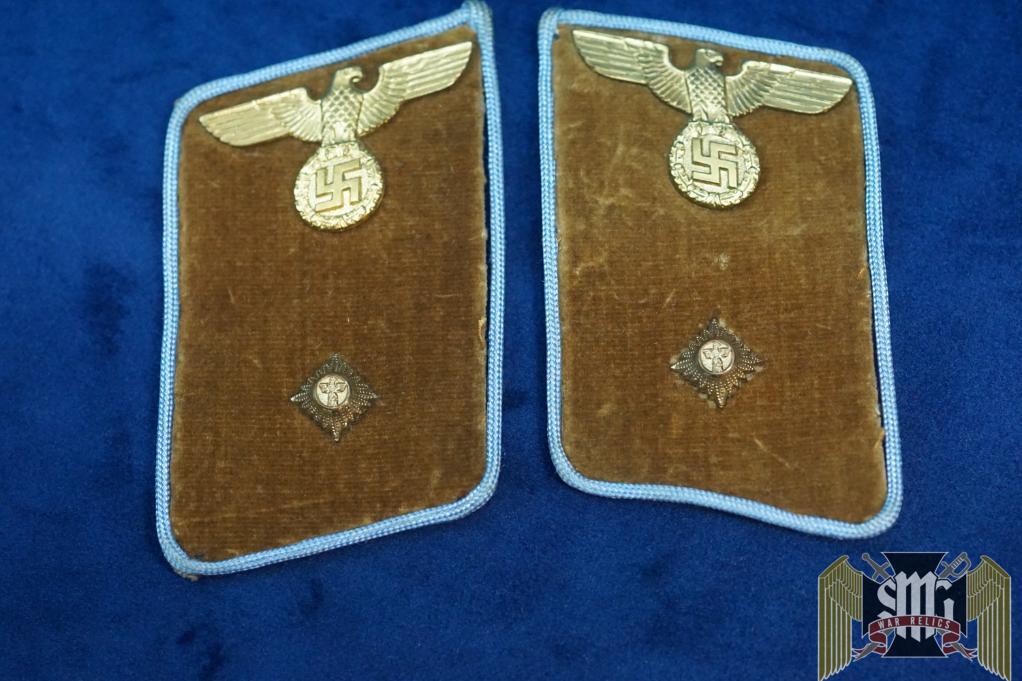 ArbeitsLeiter NSDAP Collar tabs Orts Level RZM tagged