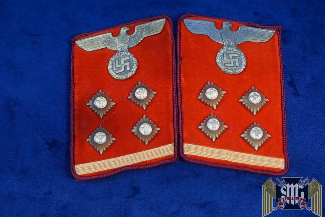 OberGemeinschaftsLeiter Gau Level NSDAP Collar Tabs RZM tagged