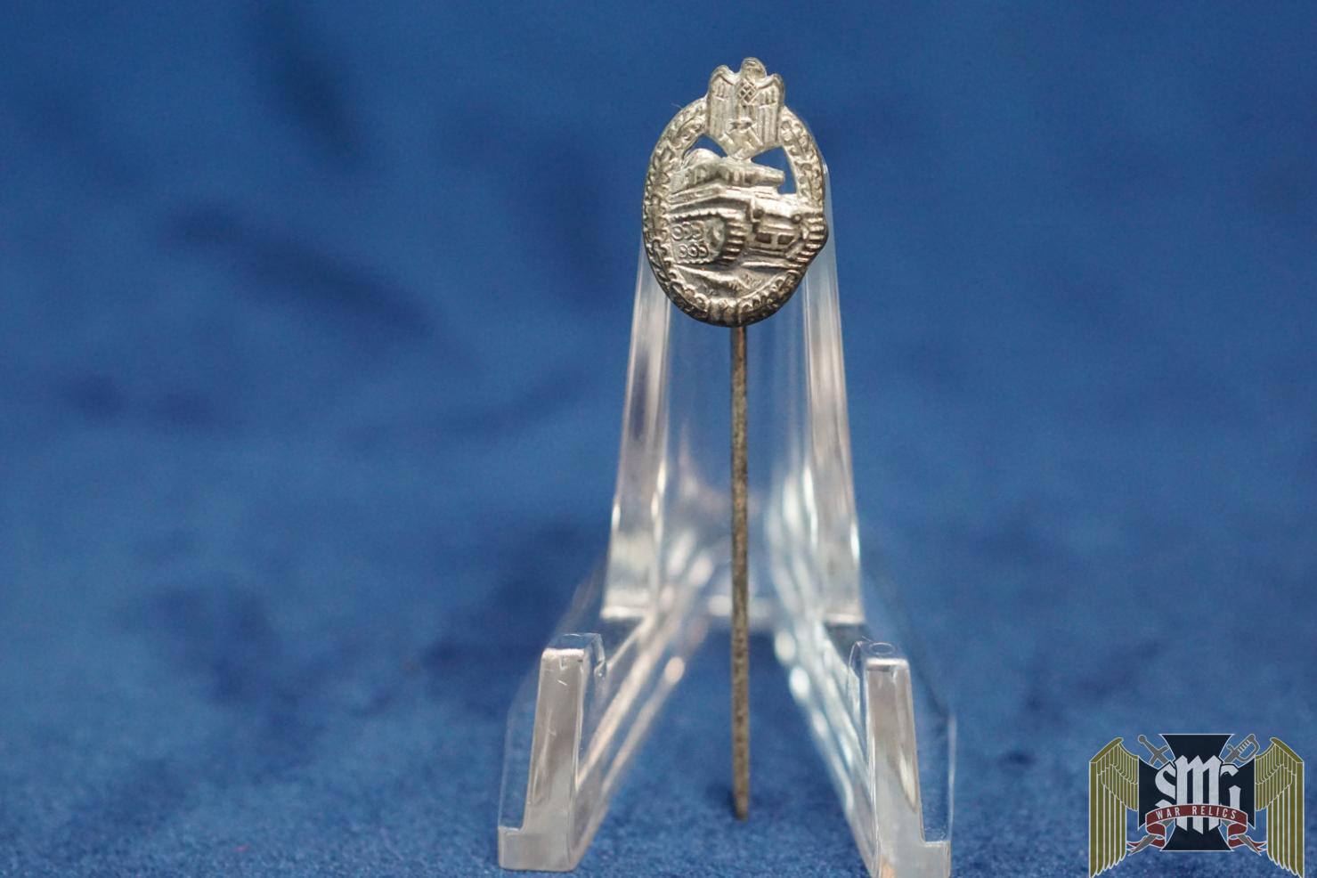 Panzer Assault badge Stick pin in silver
