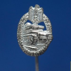 Panzer Assault badge Stick pin in silver