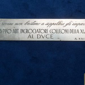 Incrociatore Colleoni Al Duce Silver sign 800 marked