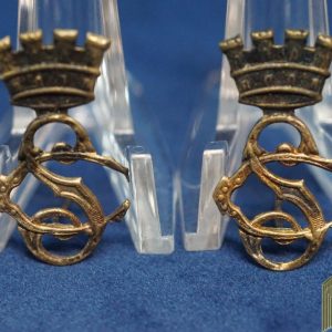 Spanish Second Republic era Security Corps Collar Device pair with prongs