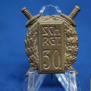 WW1 Austrian Sicher Regiment 30 badge