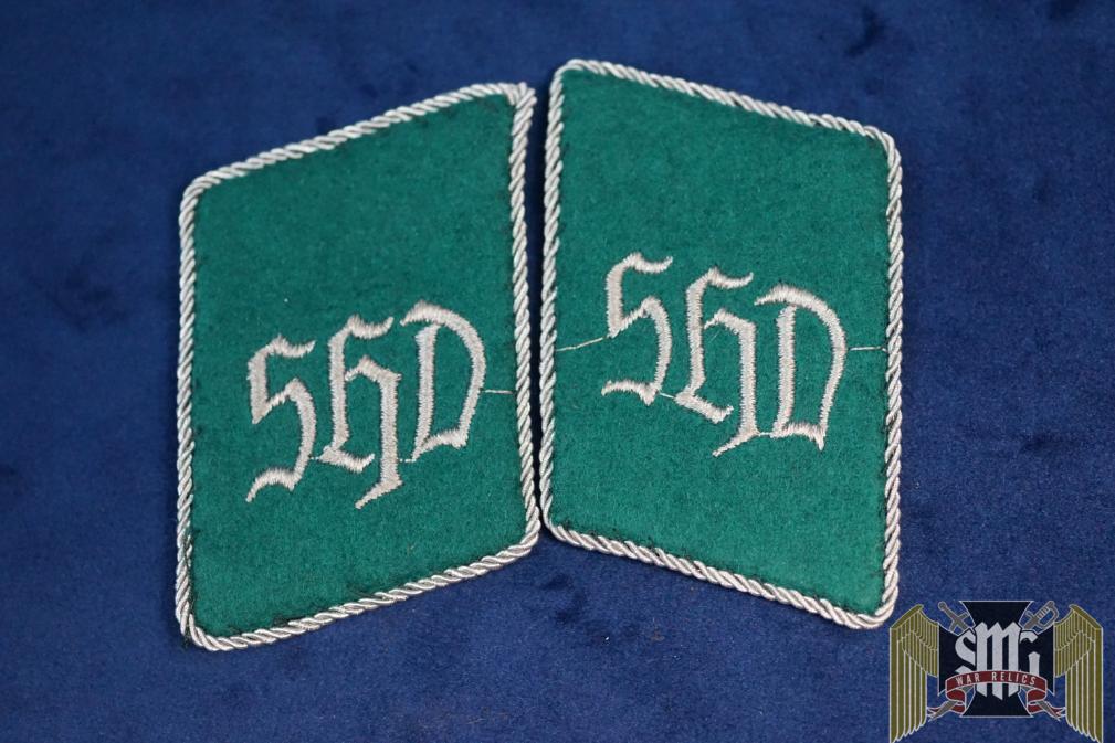 Luftschutz Sicherheits und Hilfsdienst Officer Tabs "SHD" (Security and Assistance Service)