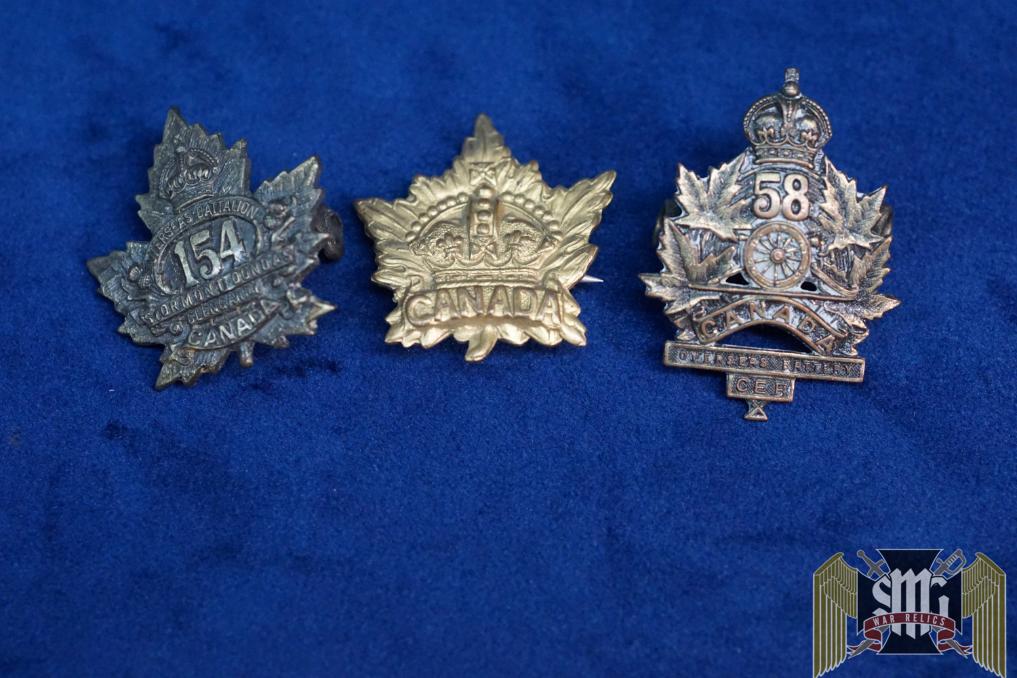 Canadian Collar badge 3 pc lot