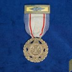 Jewish War Veteran 1937 Medal for Commander 1/20th Gold Fill