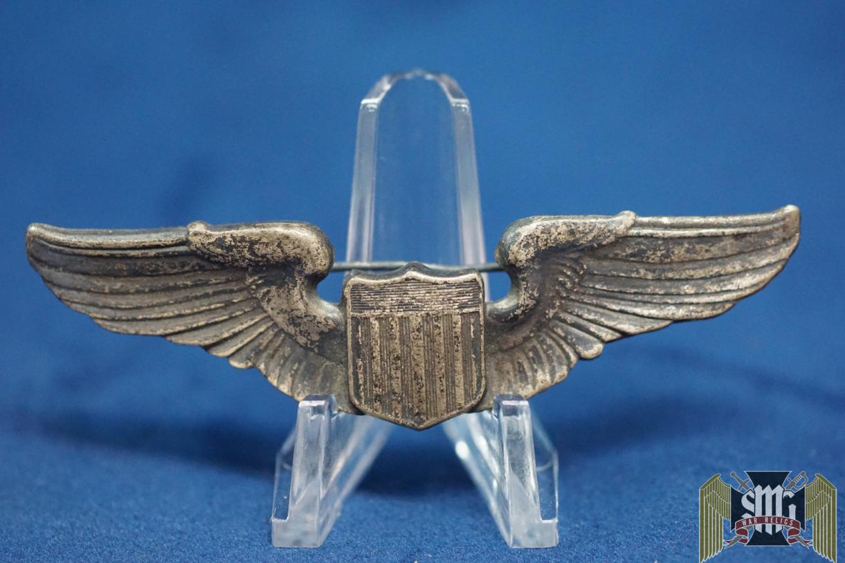 US WW2 Era Pilot wings Sterling marked by Gemsco