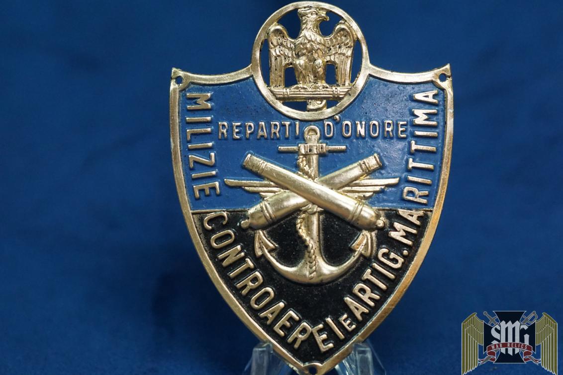 Italian MVSN Anti Aircraft and Marine Artillery Honor Unit Badge